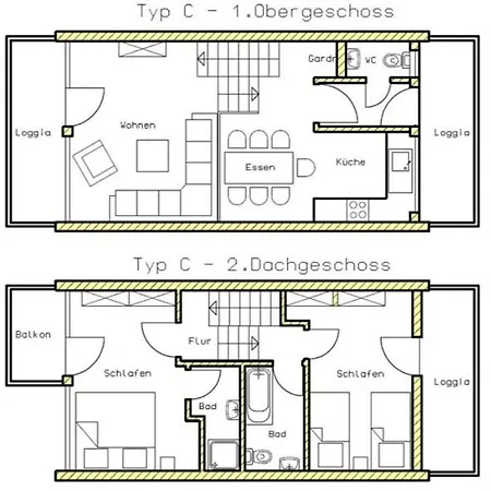Gemutliche 93m2fewo Mit 2 Schlafzimmern Und Seitlichem Seeblick Vom Balkon Casa de Férias *